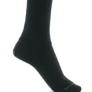 perrin-chaussettes-femme-à-maille-fantaisie-noir